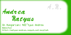 andrea matyus business card